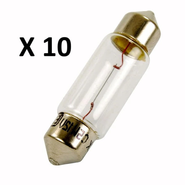 Pack of 10 x 239 Festoon Bulbs x 38mm